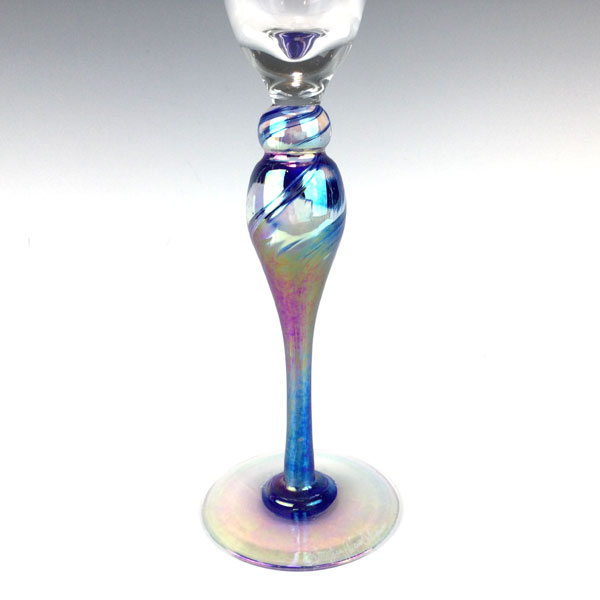 Blue Champagne Goglet by Rosetree Glass Studio - Image 2